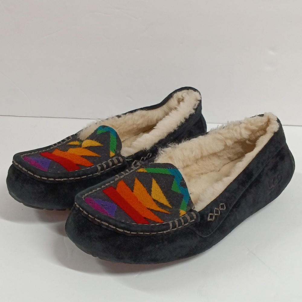 UGG x Pendleton Suede  Shearling Lined Slippers - Picture 5 of 11